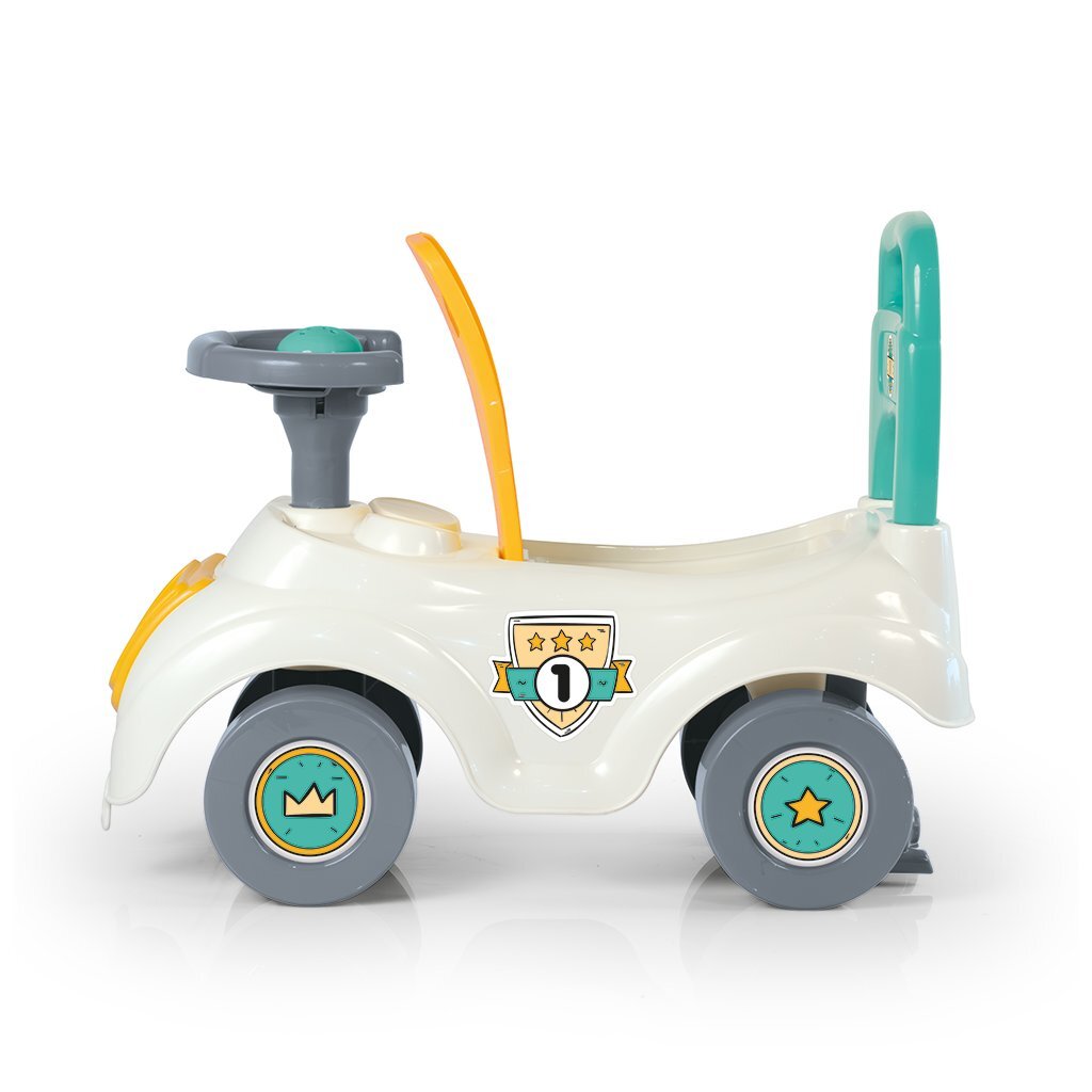 Dolu sit 'n ride, turkusowy, żółty samochód spacerowy