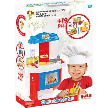 Zabawkowa kuchnia Dolu Chef #039;s, 19-częściowa