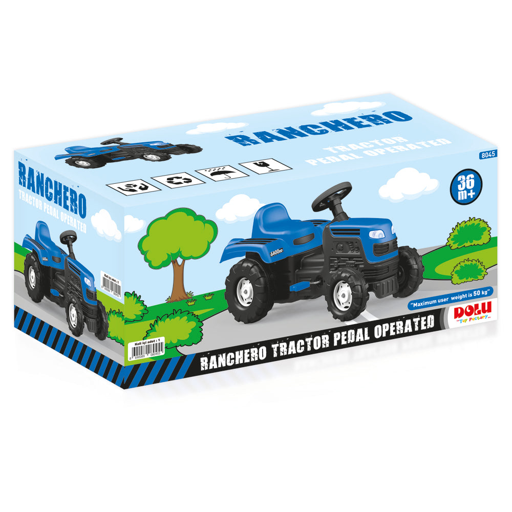 Traktor na pedały Dolu z klaksonem niebiesko-czarnym????????