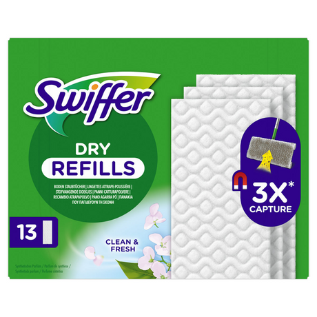 Chusteczki do podłóg Swiffer Dry Fresh, opakowanie 13 sztuk
