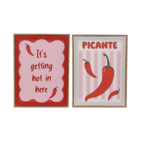 Decoris płótno ścienne z motywem pieprzu 30x2,5x40cm 2 różne