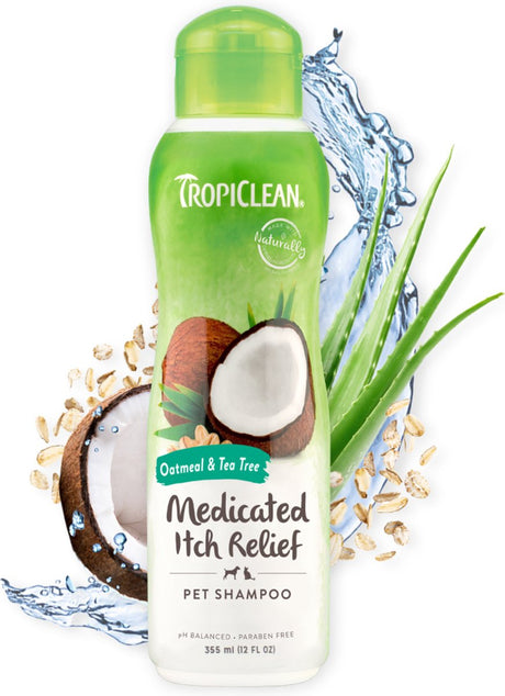 Szampon dla psów Tropiclean z płatkami owsianymi i drzewem herbacianym - 355ml