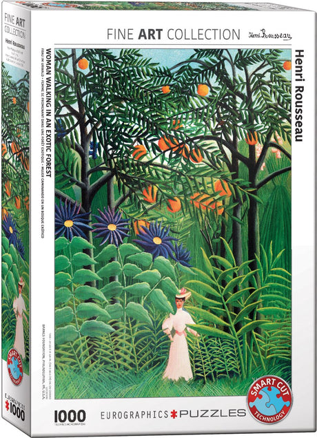 Eurographics - kobieta w egzotycznym lesie [femme dans une foraêt egzotyczne] - henri rousseau - 1000 elementów 48×68cm (szer.×wys.) - puzzle artystyczne