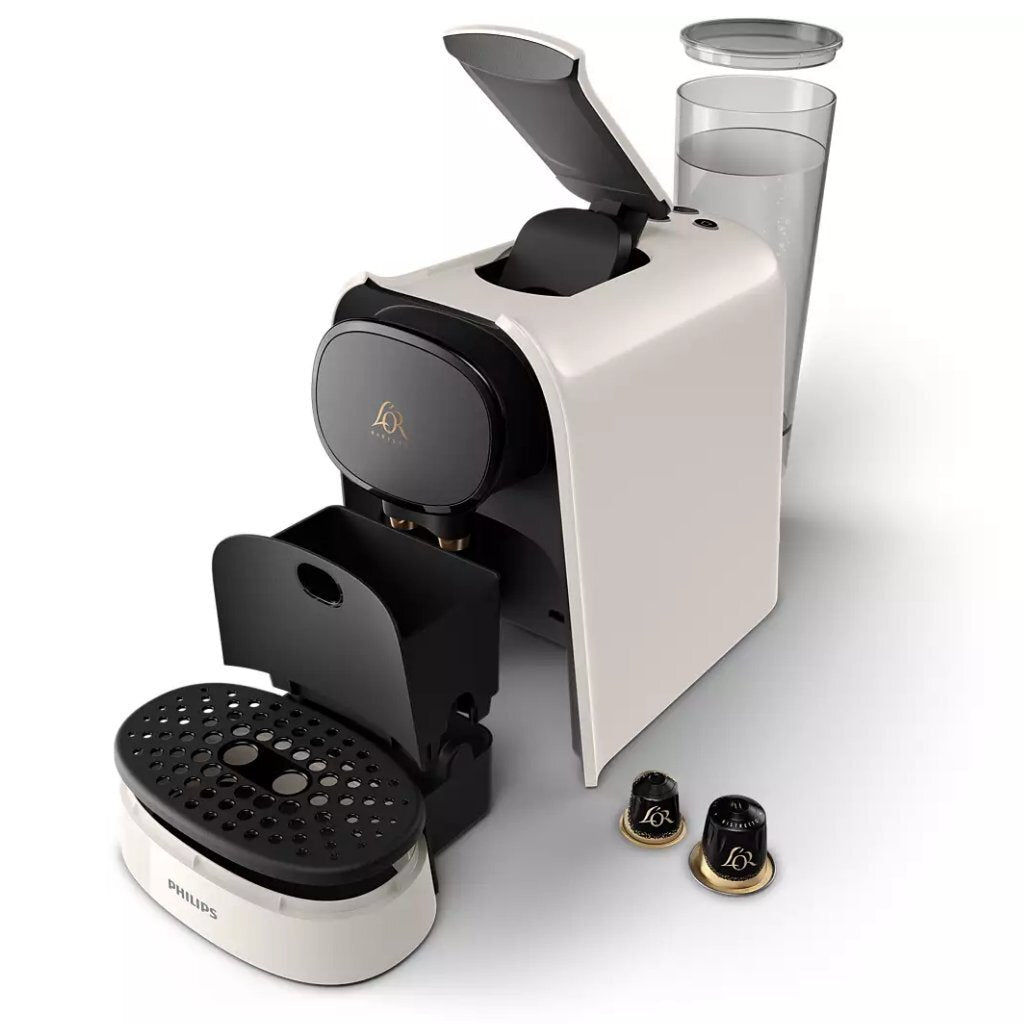 Ekspres na kapsułki Philips lm8012 00 lor barista biały czarny