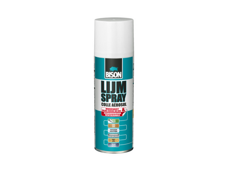 Klej Bison spray uniwersalny spray puszka 200 ml - poręczny klej w sprayu do trwałego lub tymczasowego klejenia papieru, tektury, zdjęć, plakatów, kolaży, folii metalowych, materiałów izolacyjnych i dekoracyjnych, filcu, tekstyliów i innych
