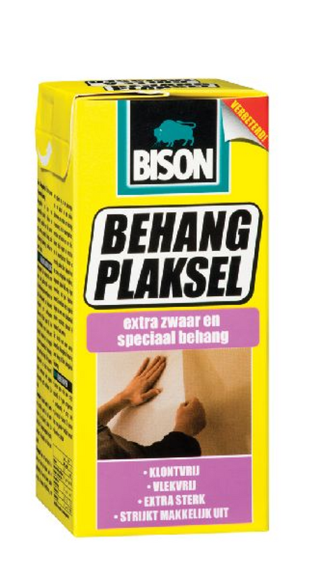 Bizon pasta do tapet ekstra ciężki specjalny zestaw do tapet 200 g, na bazie wysokiej jakości celulozy i żywicy syntetycznej, nie plami, nie zbryla się, łatwo się rozprowadza, super mocny