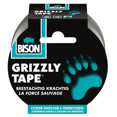 Taśma grizzly Bison srebrna rolka 25mx5cm