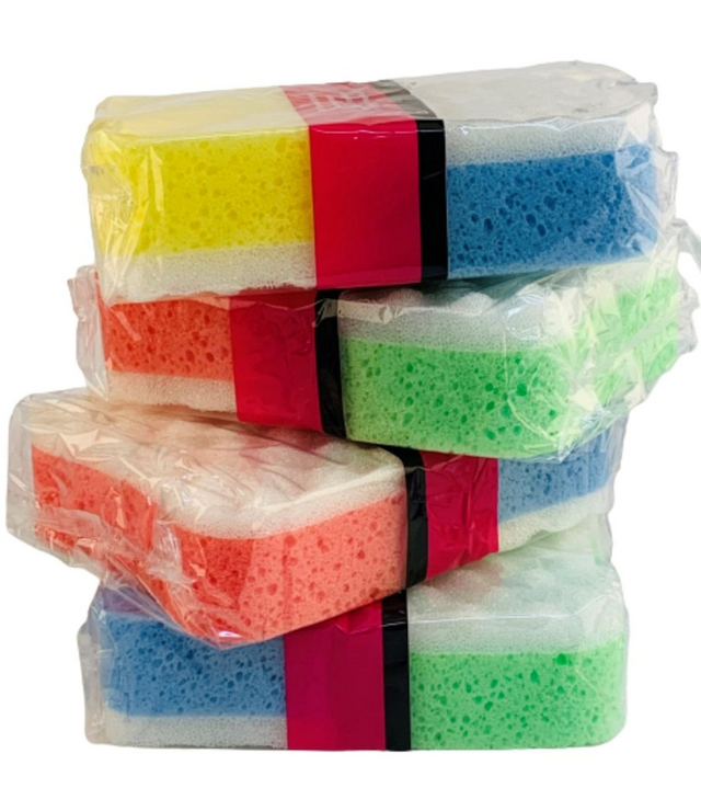 Multy badsponsen 2 stuks gemengede kleuren 4 assorti
