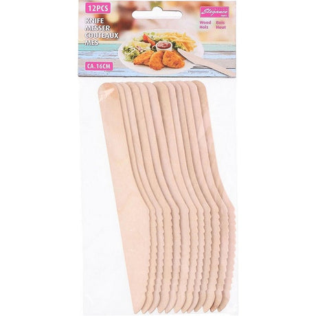 Noże drewniane Cuisine elegancja 16 cm 12 sztuk