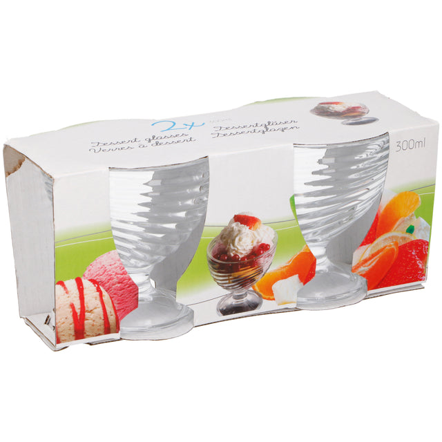 Zestaw różnych lodów 2 szklanki 300 ml