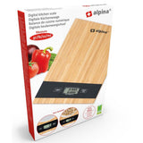 Cyfrowa bambusowa waga kuchenna Alpina 5 kg