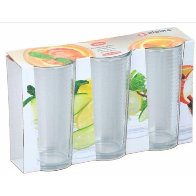 Szklanka do picia Alpina 270ml ã˜6,5x13,5cm zestaw 3 szt