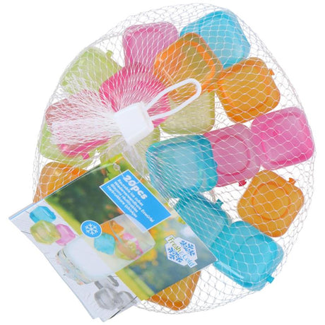 Kostki lodu dożywotniego gotowania, kwadratowe 2,7 x 2,7 cm, 20 sztuk w siatce, 2 różne kolory (w 1 siatce)