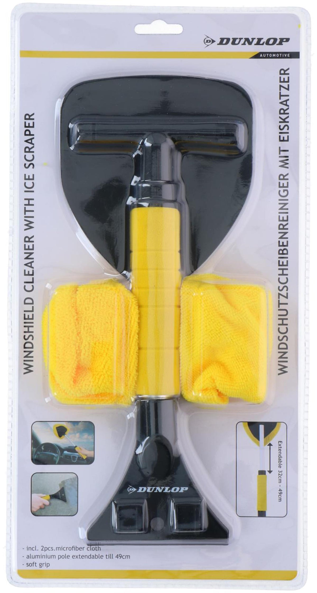 Skrobaczka do szyb Dunlop z wycieraczką do szyb 38x13,5cm