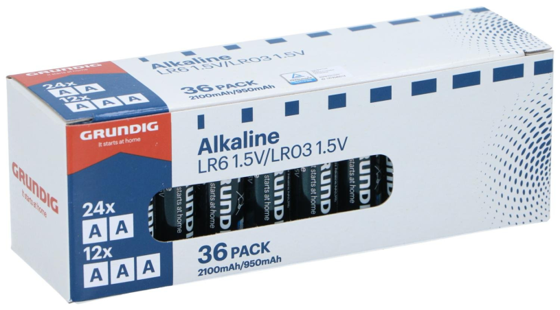Grundig batterij set 24xaa en 12xaaa