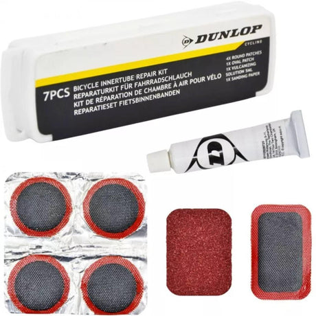 Pudełko z łatkami do opon rowerowych Dunlop, 7 szt.