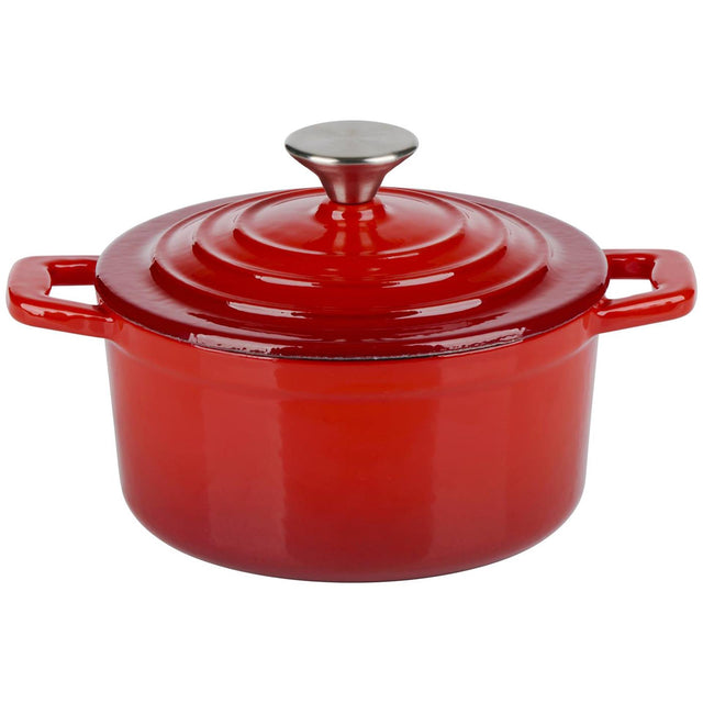 Alpina braadpan gietijzer ø14cm rood 800ml