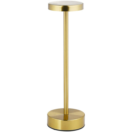Lampa stołowa Grundig płaska w kolorze złotym USB-C akumulatorowa 32x8cm
