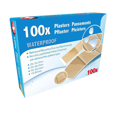 Pudełko z wodoodpornymi plastrami Lifetime, zawierające 100 sztuk
