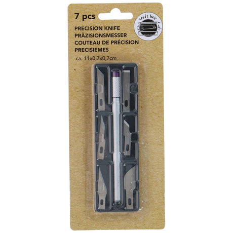 Nóż precyzyjny hobbystyczny Craft line 7-częściowy Nóż precyzyjny 7-częściowy