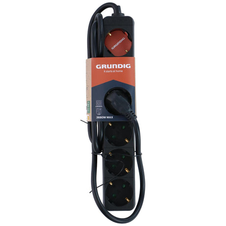 Listwa zasilająca Grundig czarna 6x1,5m