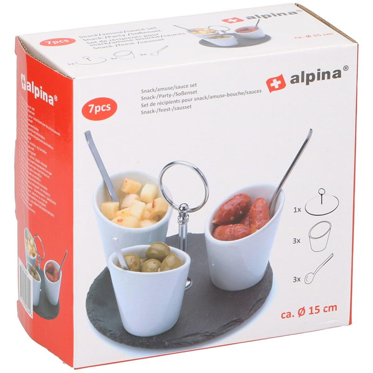 Alpina amuseset 7-delig porselein leisteen