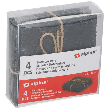 Podkładki Alpina łupkowe 4 sztuki 10x10cm
