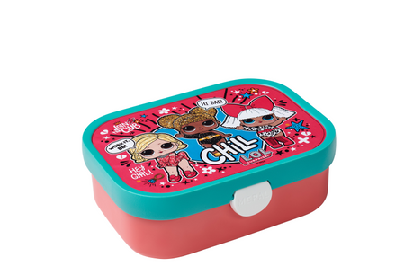 Mepal lunch box camp - 750 ml - pojemnik na lunch z przegródkami dla dzieci - mieszczący 4 kanapki - l.o.l. niespodzianka