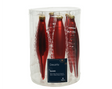 Kerstbal glas ijspegel 15.00cm 6 stuks - rood