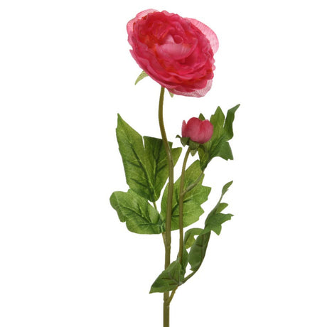 Podstawowy sztuczny kwiat jaskier 57 cm czerwony