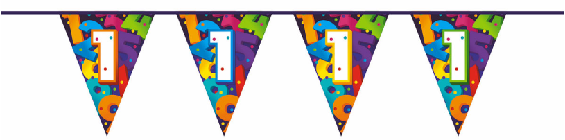 Vlaggenlijn cijfers 10 meter - 1 jaar