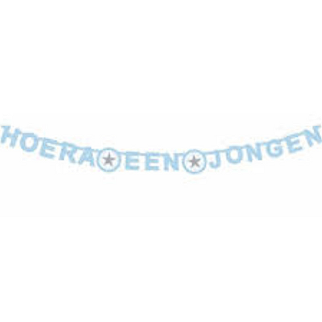 Letterguirlande hoera een jongen