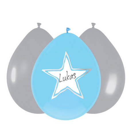 Balony Haza Białobrody chłopczyk, 6szt.