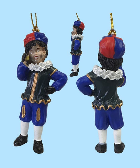 Polystone roetveeg piet met mobiele tele