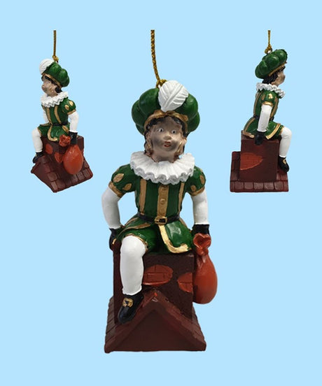 Polystone roetveeg piet op schoorsteen. | 2 stuks