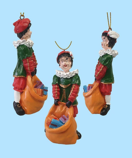 Polystone roetveeg piet met zak cadeaus.
