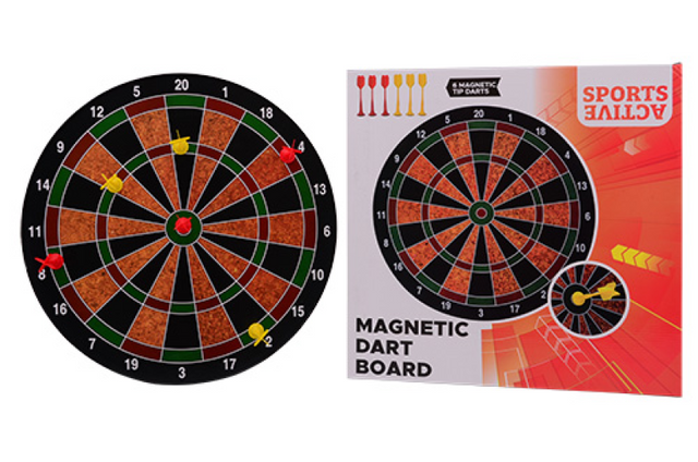 Johntoy sports active magnetisch dartbord met 6 darts