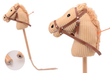 Konik hobbystyczny Johntoy Holly Horse z dźwiękiem 80 cm w kolorze beżowym
