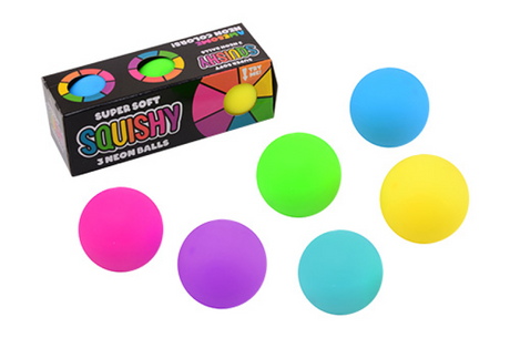 Johntoy Neon Squeeze Bal, 3st.