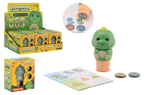 Stempel z naklejkami z dinozaurem Johntoy