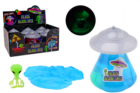 Johntoy UFO Slime ze światłem i świecącym w ciemności kosmitą