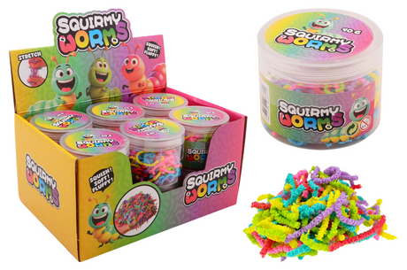 Johntoy Squirmy Rainbow Robaki w doniczce 40 gramów