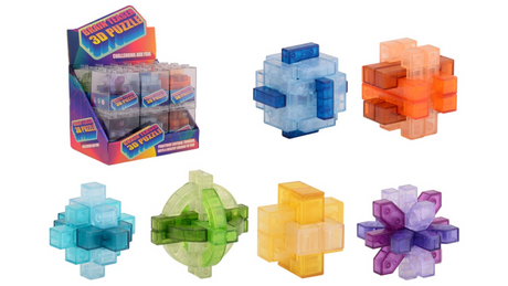 Puzzle 3D Johntoy w przezroczystym kolorze