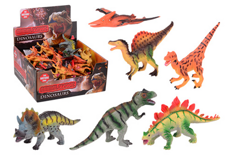 Dinozaury ze świata zwierząt Johntoy na wystawie + - 17 cm