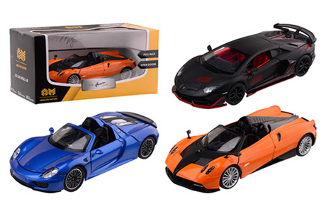 Johntoy Absolute Motors licencjonowany supersamochód w skali około 1:24 25x13x12cm
