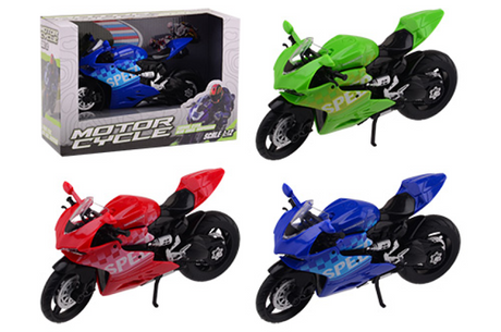 Niemarkowy motocykl wyścigowy sans marque w pudełku 26137
