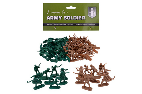 Johntoy Soldiers in Bag, 100..