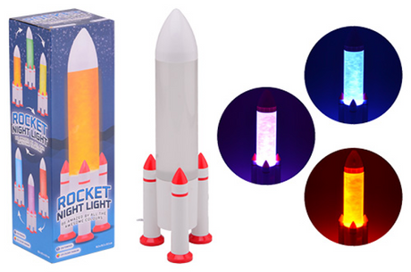 Lampka nocna rakieta Johntoy ze złączem USB