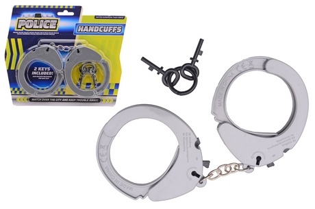 Plastikowe kajdanki Johntoy z kluczem dla dzieci - policja