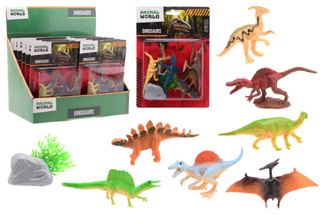 Świat zwierząt Johntoy - zestaw do zabawy z dinozaurami, 8 elementów.